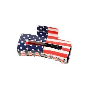 MEDIUM AMERICAN FLAG CLAW CLIP